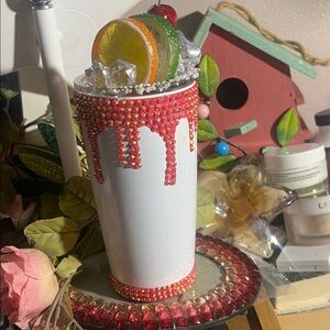 custom-made rhinestone "bling" cup  tumbler